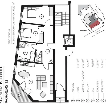 Seeblick Apartment Binz